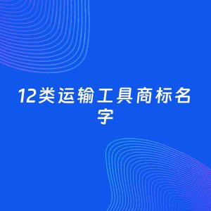 商标起名案例：5个好听的「12类运输工具名字」
