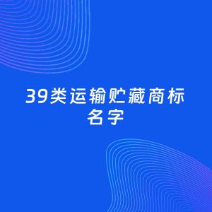 商标起名案例：5个好听的「39类运输贮藏名字」