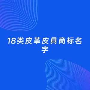 商标起名案例：5个好听的「18类皮革皮具名字」