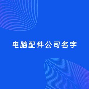 公司起名案例：5个好听的「电脑配件公司名字」