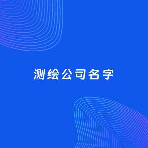 公司起名案例：5个好听的「测绘公司名字」