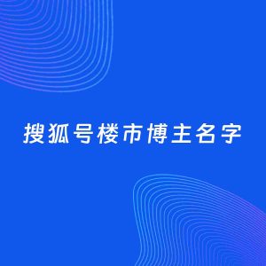 自媒体起名案例：5个好听的「楼市博主搜狐号名字」