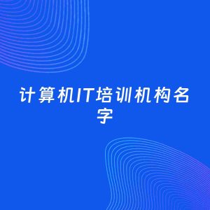 公司起名案例：5个好听的「计算机IT培训机构名字」