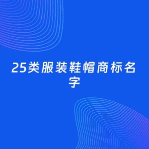 商标起名案例：5个好听的「25类服装鞋帽名字」