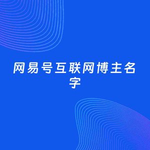 自媒体起名案例：5个好听的「互联网博主网易号名字」