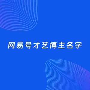 自媒体起名案例：5个好听的「才艺博主网易号名字」