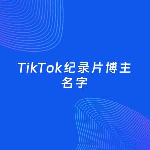 自媒体起名案例：5个好听的「纪录片博主TikTok名字」