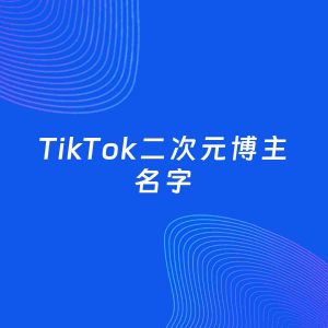 自媒体起名案例：5个好听的「二次元博主TikTok名字」
