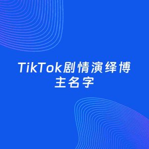自媒体起名案例：5个好听的「剧情演绎博主TikTok名字」