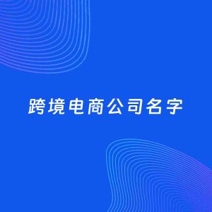 公司起名案例：5个好听的「跨境电商公司名字」