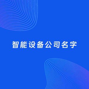 公司起名案例：5个好听的「智能设备公司名字」