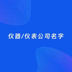 公司起名案例：5个好听的「仪器/仪表公司名字」