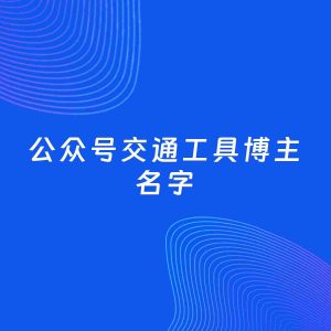 自媒体起名案例：5个好听的「交通工具博主公众号名字」