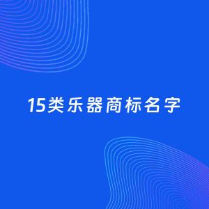 商标起名案例：5个好听的「15类乐器名字」