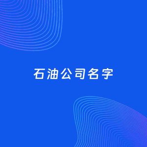 公司起名案例：5个好听的「石油公司名字」