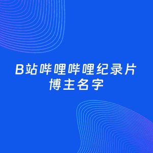 自媒体起名案例：5个好听的「纪录片博主B站哔哩哔哩名字」