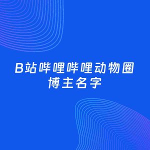 自媒体起名案例：5个好听的「动物圈博主B站哔哩哔哩名字」