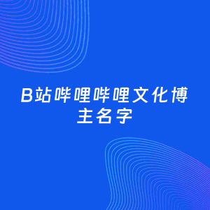 自媒体起名案例：5个好听的「文化博主B站哔哩哔哩名字」