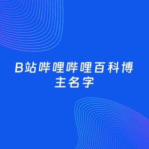自媒体起名案例：5个好听的「百科博主B站哔哩哔哩名字」