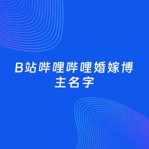 自媒体起名案例：5个好听的「婚嫁博主B站哔哩哔哩名字」