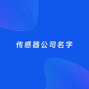 公司起名案例：5个好听的「传感器公司名字」