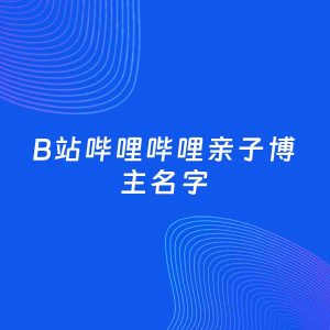 自媒体起名大全：亲子博主B站哔哩哔哩名字分享