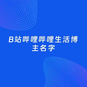 自媒体起名大全：生活博主B站哔哩哔哩名字分享