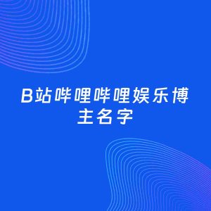 自媒体起名大全：娱乐博主B站哔哩哔哩名字分享